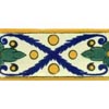 Cenefa, halbe Fliese - Liana azul