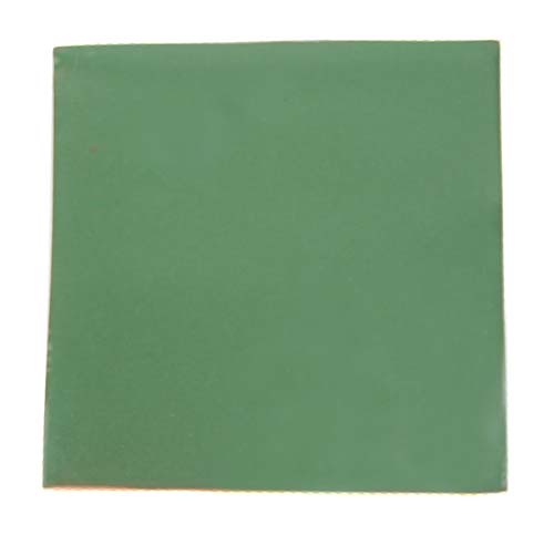 9-8-3641 - Handbemalte Fliese 10x10 - grün oscuro
