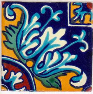 9-12-75 - Handbemalte Fliese 10x10  - Gotico
