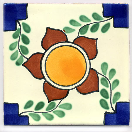 5-2-38-30 - Handbemalte Fliese 15x15 - Flor Grande