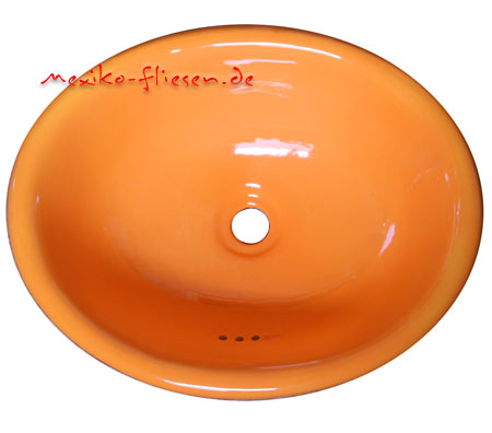 4-02-013 - Waschbecken oval uni mango