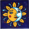 Handbemalte Fliese 5x5 - Sol y Luna