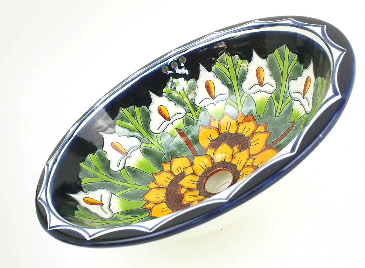 Waschbecken oval, mittelgroß, Lilia y Giralsoles - kleine Mängel