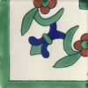 Eckfliese 10x10 Lilia Fondo Blanco, verde