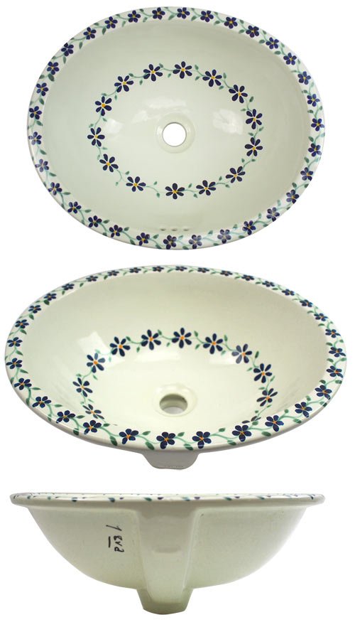 3-02-404 - Waschbecken oval, mittelgroß, Guia Violets