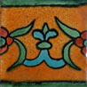 Handbemalte Fliese 5x5, Lilia mostaza