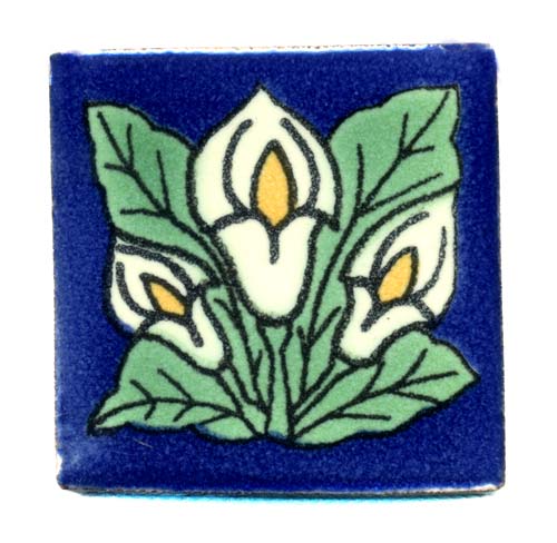 5-2-3001d - Handbemalte Fliese 5x5, Aronstab