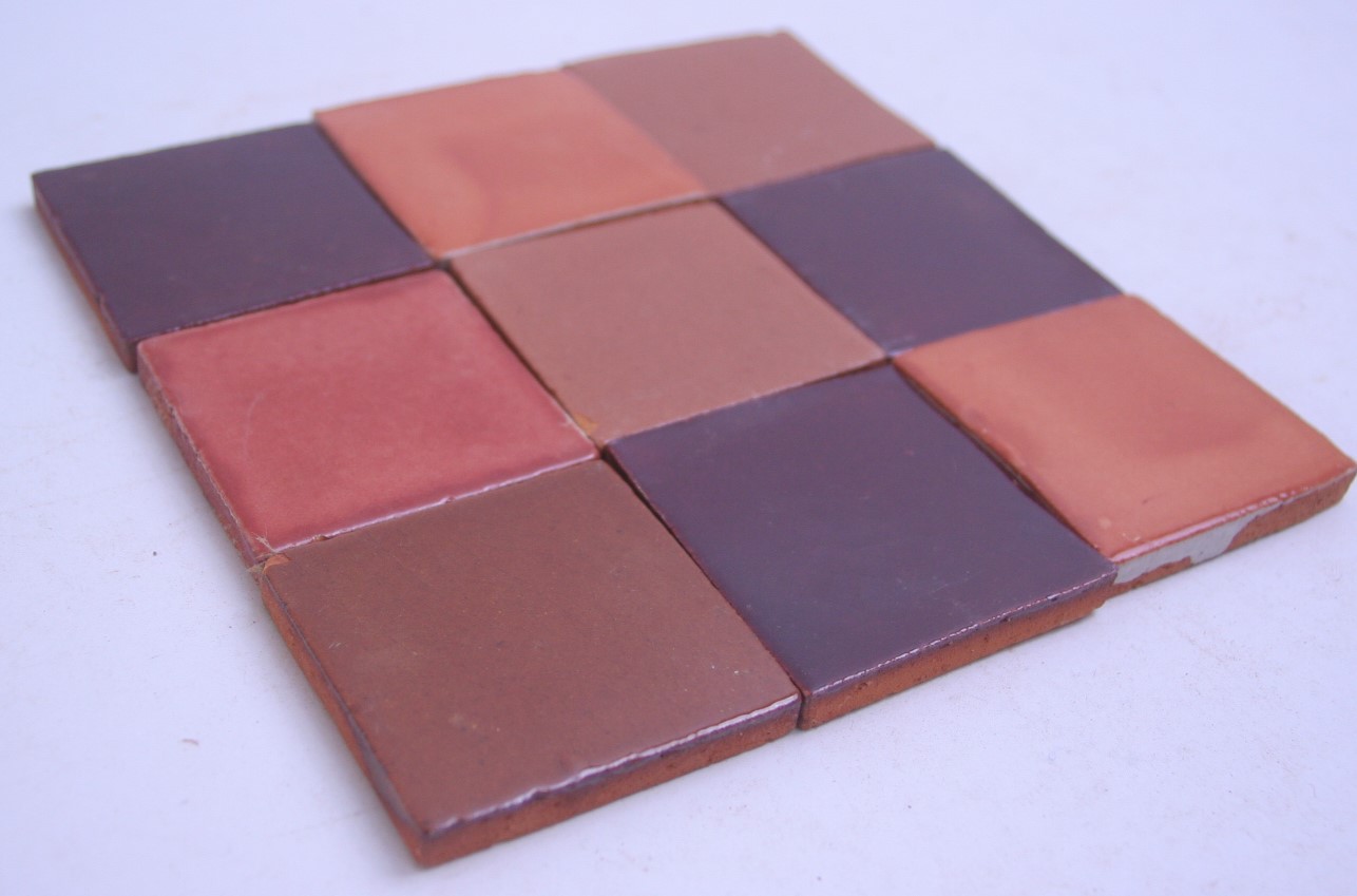 Fliesenset 18 Stück 5x5 terracotta Mix (2 Sets)