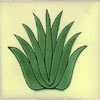 Handbemalte Fliese 10x10 - Agave