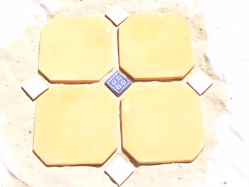 Handbemalte Fliese 5x5, Cozumel