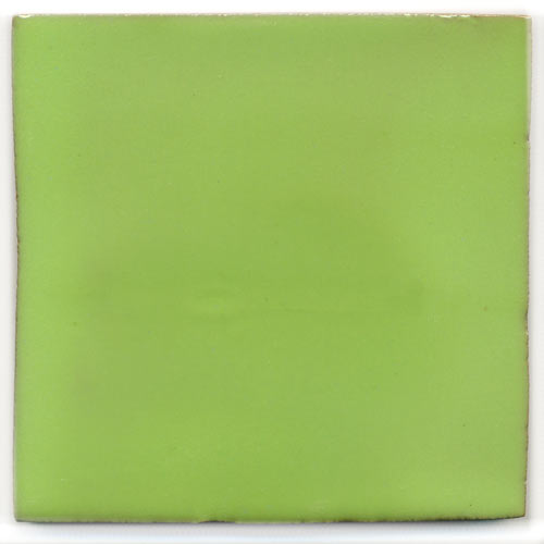 9-8-3644 - Handbemalte Fliese 10x10 - maigrün