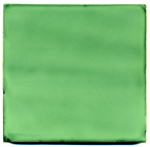 5-8-3830 - Handbemalte Fliese 15x15 uni grün gewaschen
