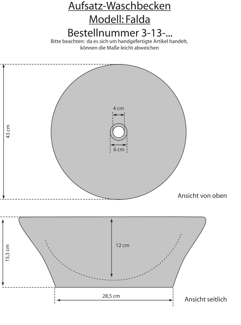 Aufsatz-Waschbecken Eclipse