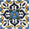 Relief-Fliese 10x10 - Azucena turqueza