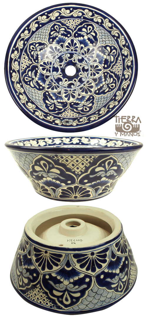 3-13-516 - Aufsatz-Waschbecken - Talavera azul