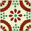 Handbemalte Fliese 15x15 - Madrid TC verde