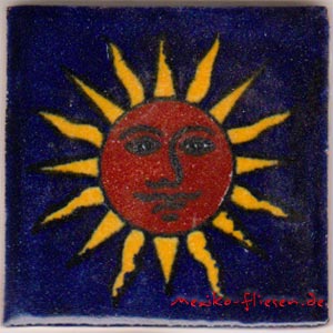 9-13-91 - Handbemalte Fliese 5x5 - Sol