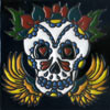 Relief-Fliese 15x15 - Evil Skull