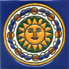 Relief-Fliese 10x10 - Sol medallon