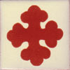 Handbemalte Fliese 5x5 - Cruz TC