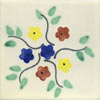 Handbemalte Fliese 10x10 - Bouquet