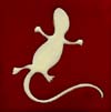 Outdoor Relief-Fliese - 10x10 - Gecko blanco - rojo