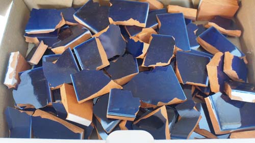 Mosaikfliesen, Bruchfliesen, 900g - meeresblau