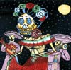  Handbemalte Fliese 10x10 - Mariachis