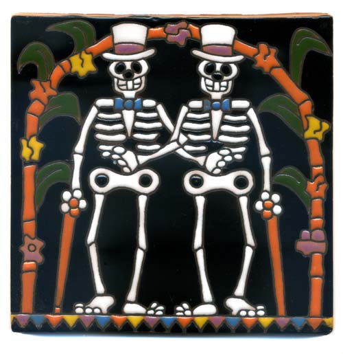 5-2-3720 - Relief-Fliese 10x10 - Bräutigame, queer