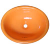Waschbecken oval uni mango