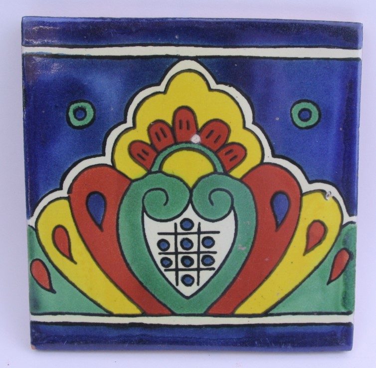 5-2-38-22 - Handbemalte Fliese 15x15 - Caribe 31